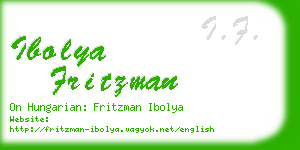 ibolya fritzman business card
